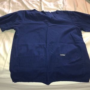 Navy Blue Scrub Top